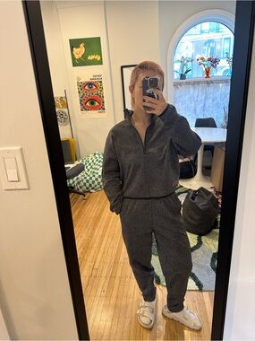 Lululemon lab cheetah print sweatpants and sweater